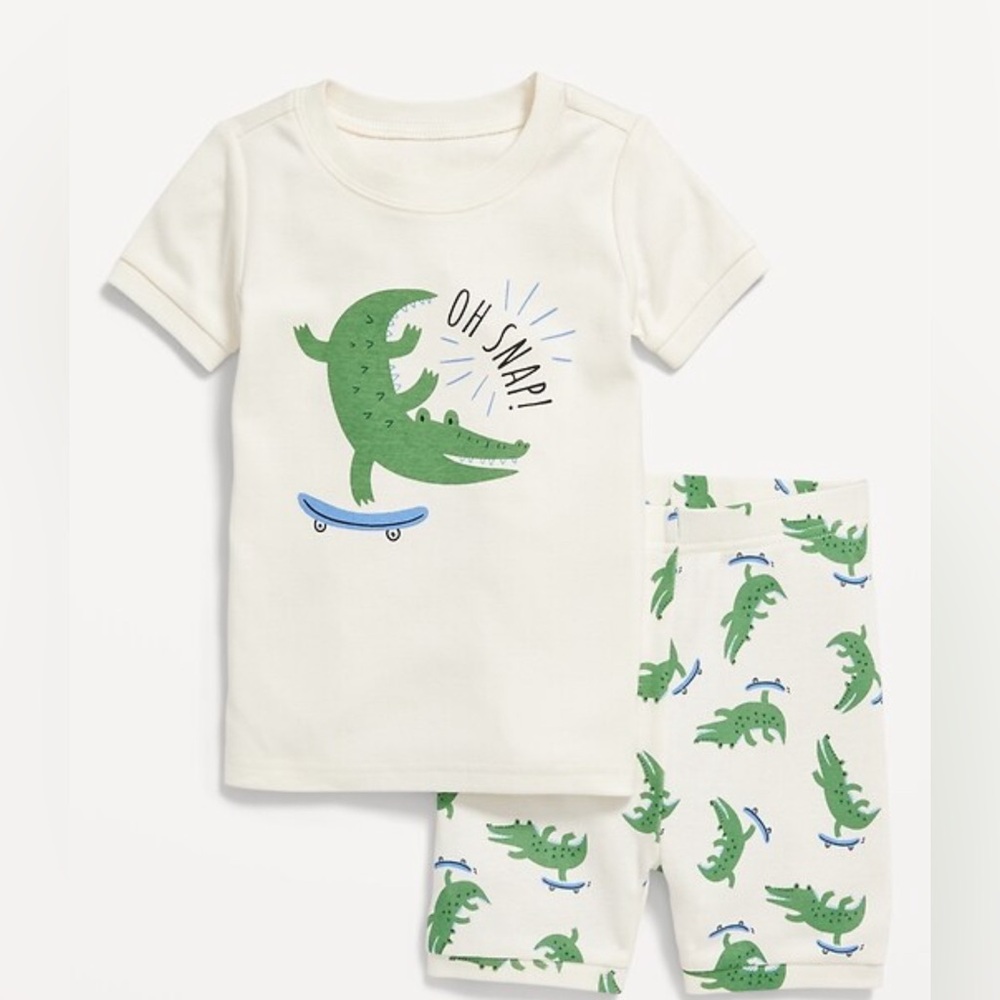 Old Navy “oh snap” Unisex Snug-Fit Graphic Pajama Set for Toddler